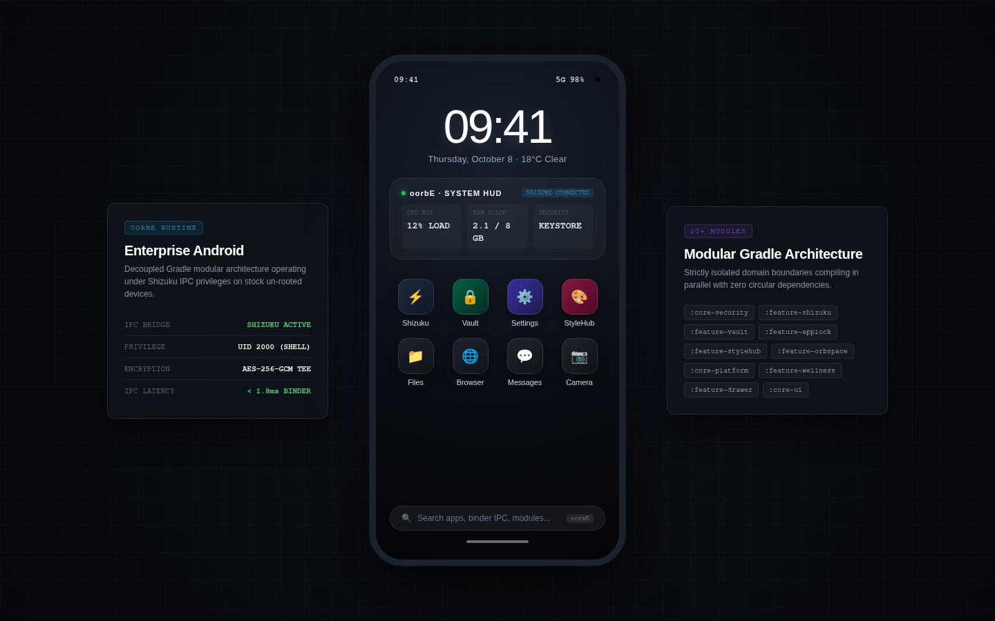 oorbE Interface Mockup